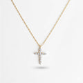18K Gold Dipped Sterling Silver Dainty Cross Necklace
