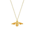 925 Sterling Silver Bee Necklace | 18K Gold Plated Bold Pendant