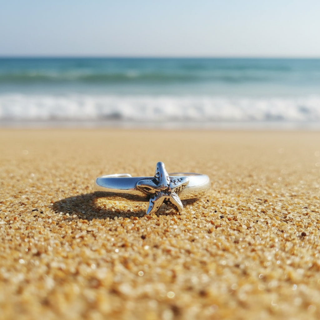 Starfish Sterling Silver Toe Ring
